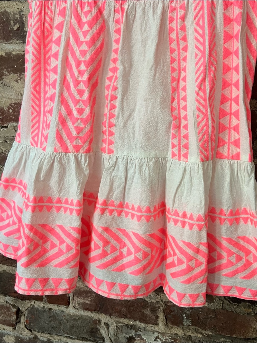 mi ami Neon Pink and White Mini Dress - Picture 2 of 10